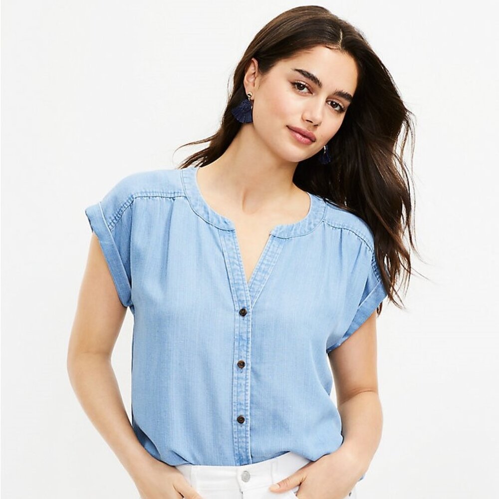 LOFT Chambray Dolman shirt – NEW!